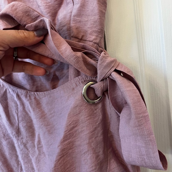 Selfie Leslie Angela Dress Pink wrap tie front - Picture 8 of 11